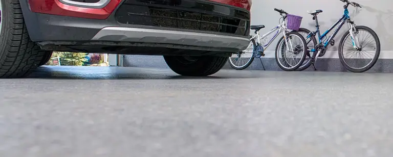 basement floor with bicycles