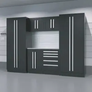 GR Cabinets floors 6pc silver handles